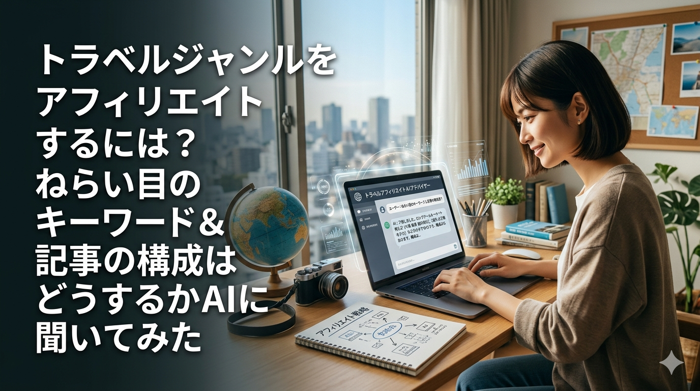 トラベルジャンルをアフィリエイトするには？